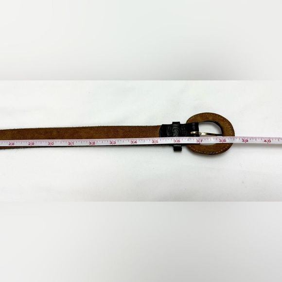 Leather Belt Classic Tooled,โ Size 36โ, Black, Timeless Classic, Staple Piece - Picture 8 of 9